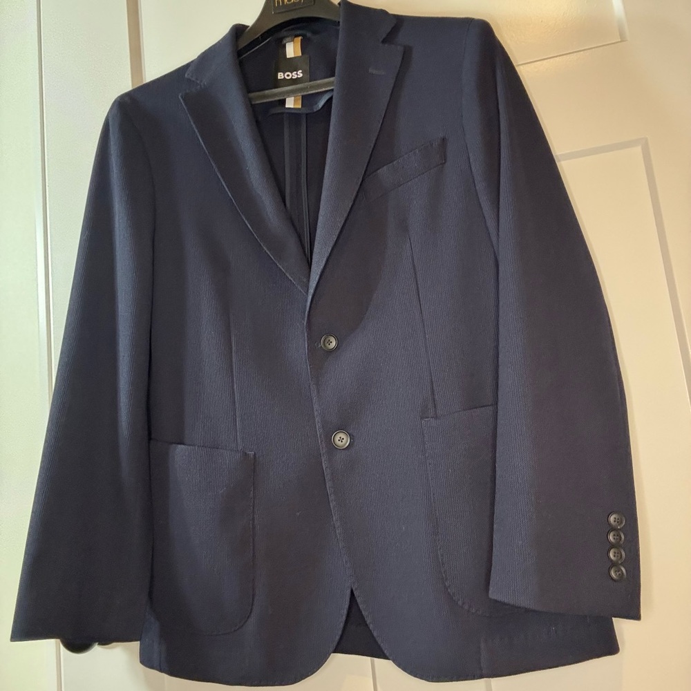 Boss C-Henry-252, Slim-Fit Men's Dark Blue Sport Coat, 42R